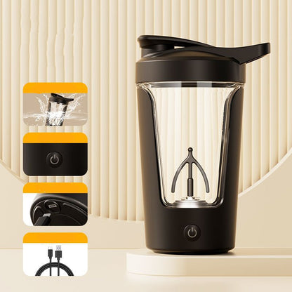 ⚡ 400ml Electric Protein Shaker Bottle – Automatic Mixer for Gym, Coffee & Milk
